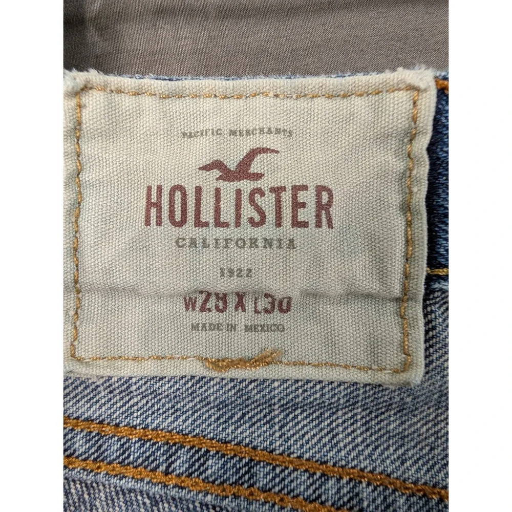 Hollister‎ Mens Straight Leg Jeans Blue Denim Medium Wash 28x30